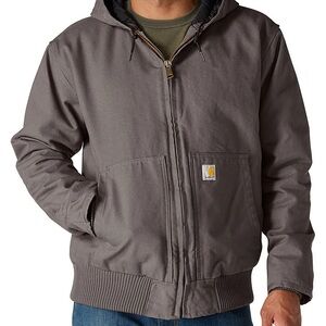 🎁 NWT Carhartt Men’s Hooded Tinsulate Insulation Quick Duck Jacket Taupe XL Tall